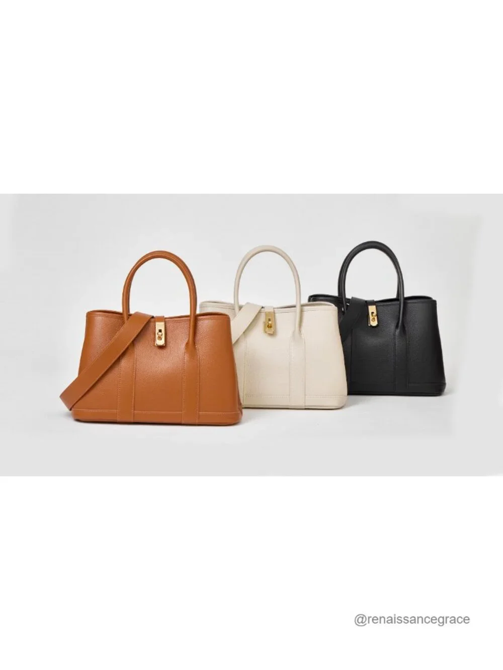 Full Grain Cowhide Leather Top Handle Satchel Bag for Women